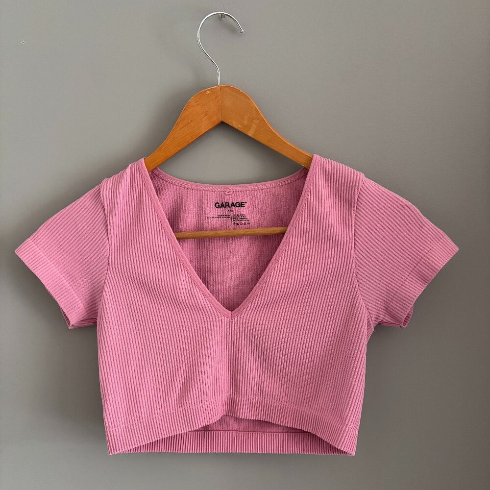 Bubblegum Ribbed Crop Top